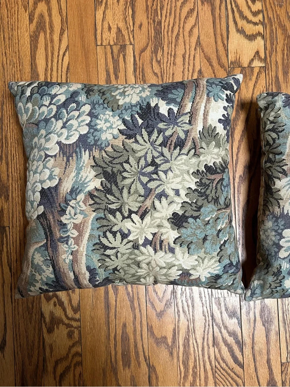 William Morris Inspired Pair of Square Throw Pillows